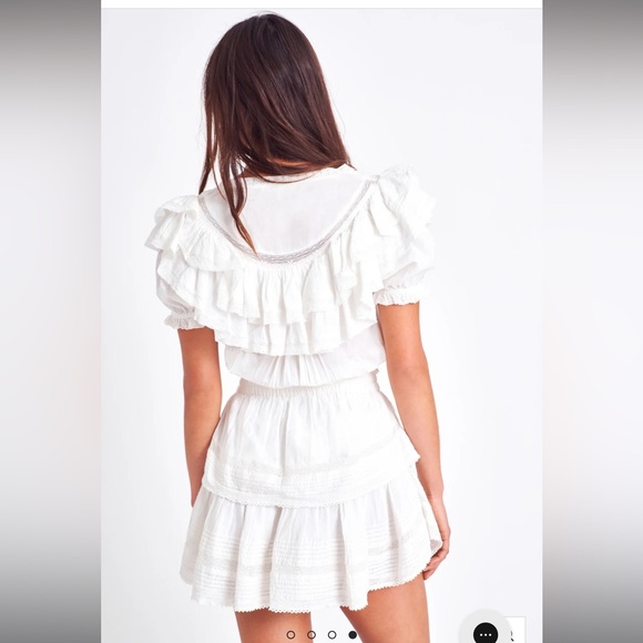 LoveShackFancy Liv Dress White Sz M - Picture 2 of 5